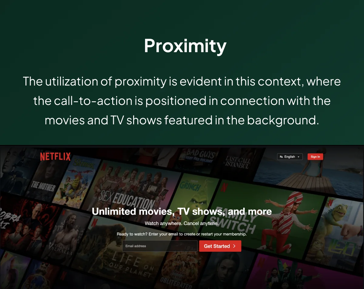Netflix & Proximity (Gestalt Psychology)