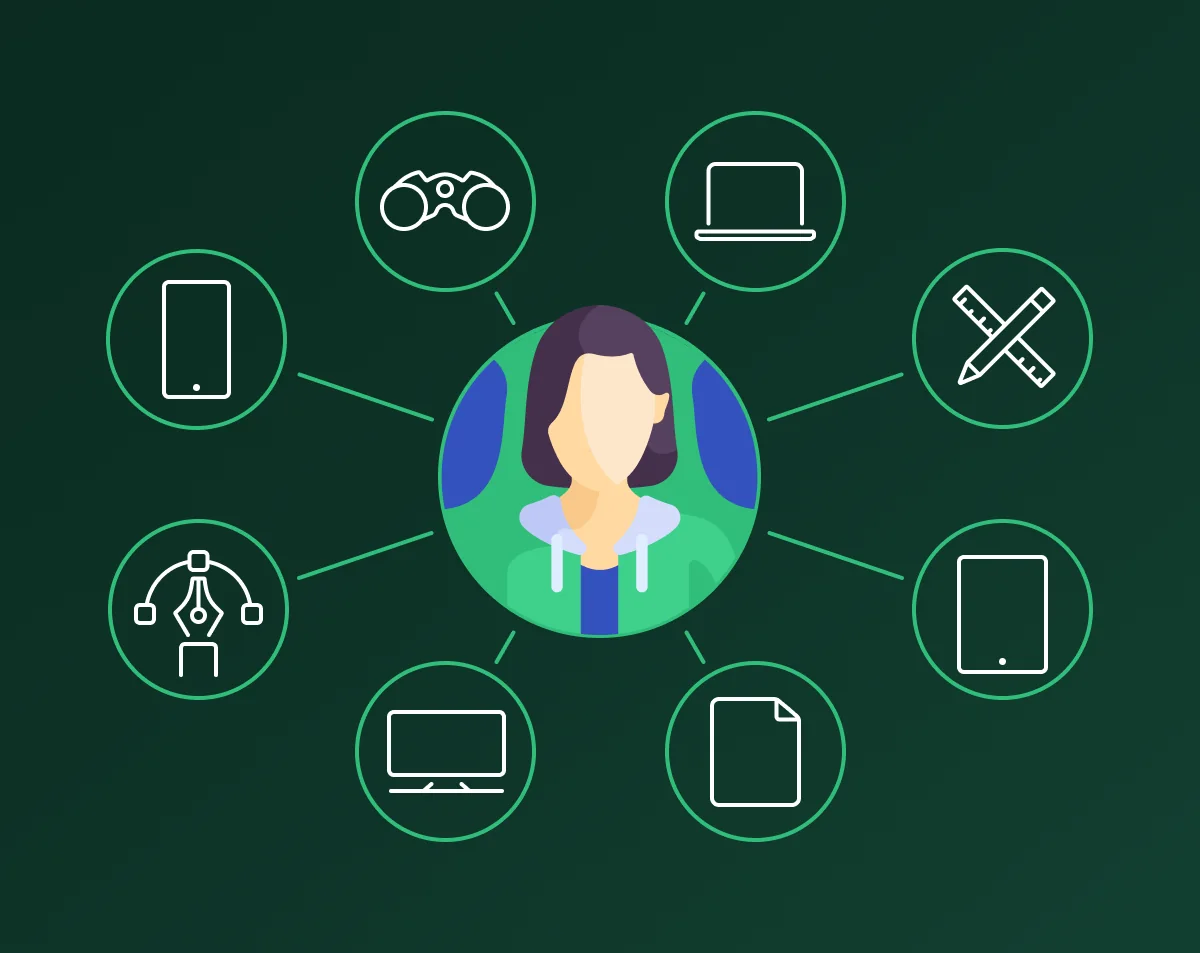 A product designer at the centre of the tools and disciplines the role spans