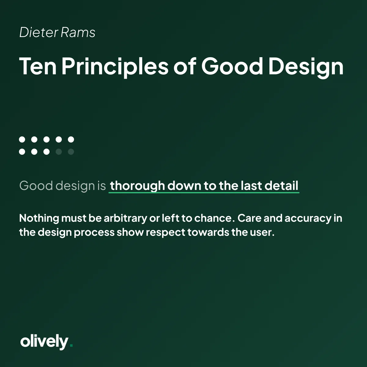 Good design is thorough down to the last detail