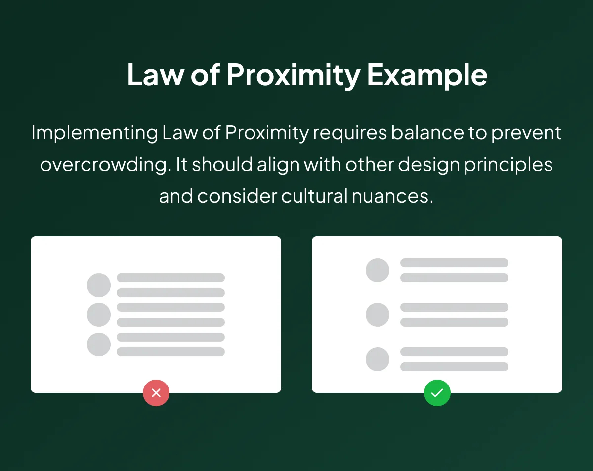 Law of Proximity Example for Product Design Use