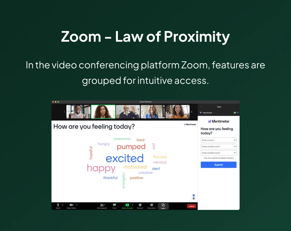 Law of Proximity on Zoom's Interface
