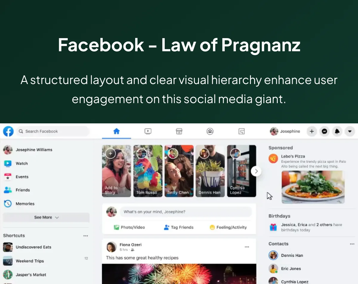 Facebook Example for User Experience
