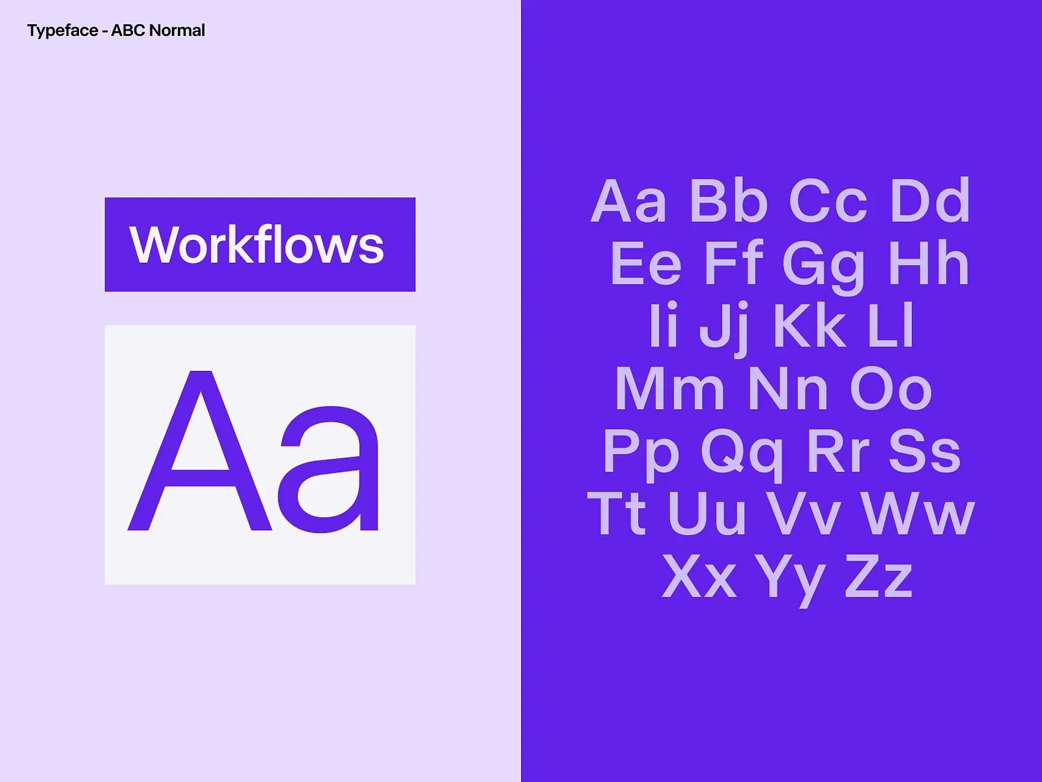 Typography scale from the Workflows design system