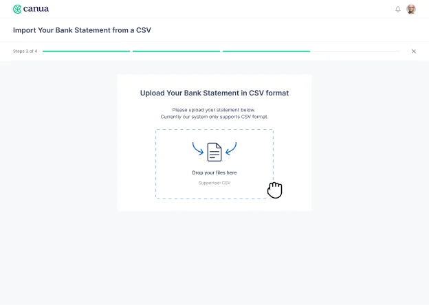 Drag and drop CSV files