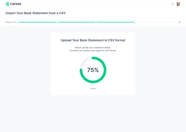 CSV parsing in progress