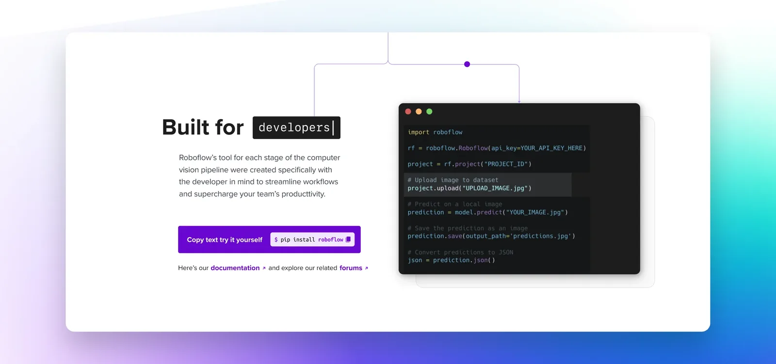 Model pipeline flow, from data through training to deployment