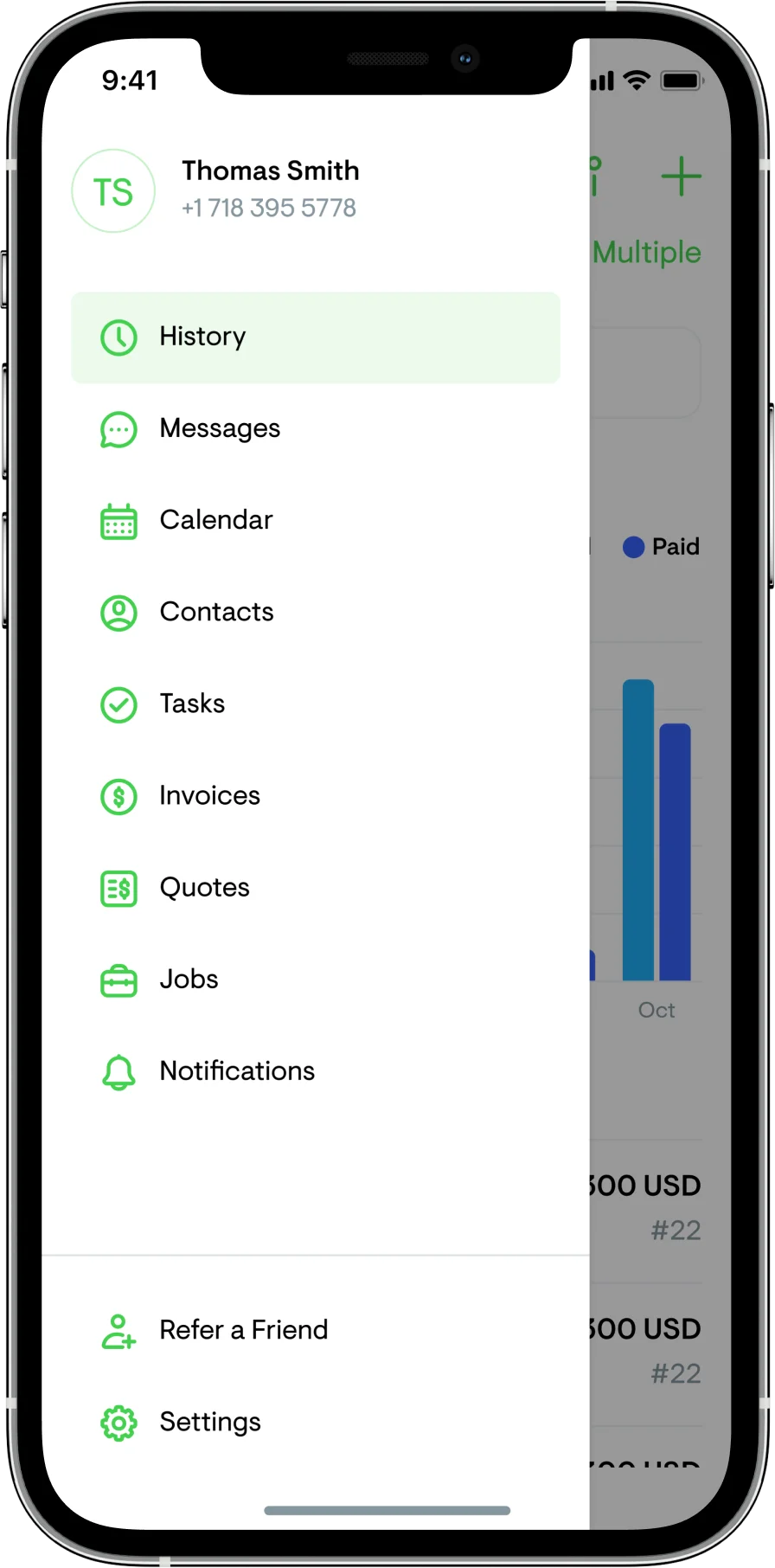 Home repair services mobile app screens