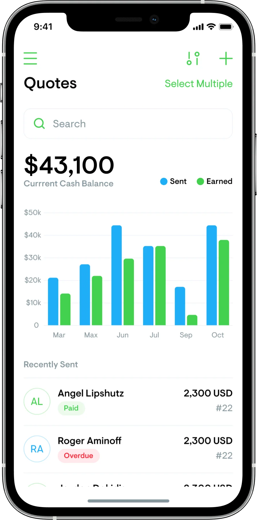 Interactive quote templates