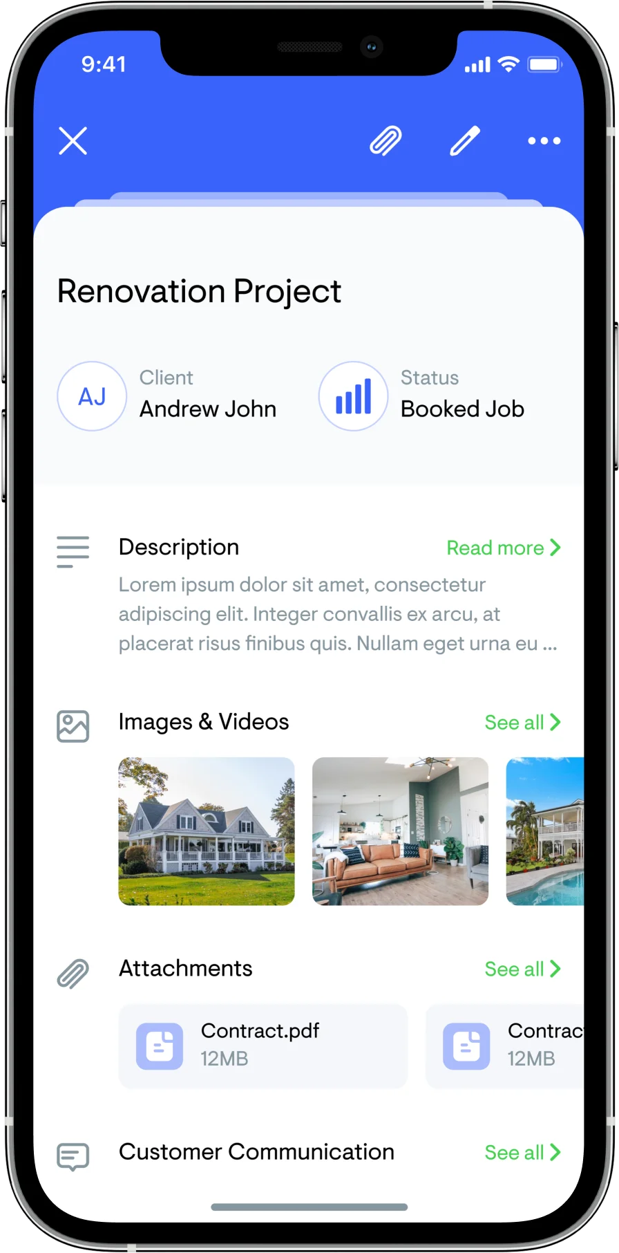 Job detail with team tasks