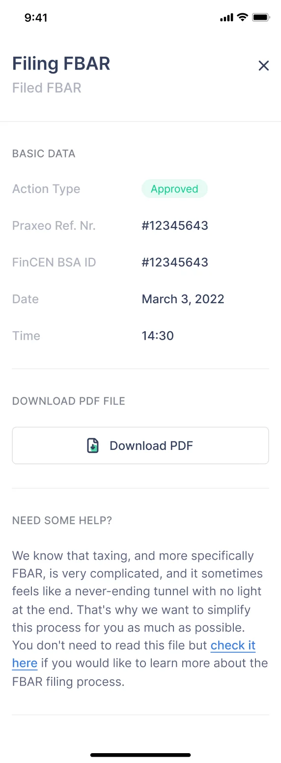 Mobile design for the FBAR flow